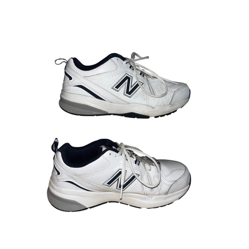 New Balance 608 Men’s Size 11 White Navy Athletic Walking Shoes Lace Up Sneakers